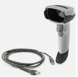 Zebra DS2208, 2D, Standard Range, RS232, USB, Kit (USB), White