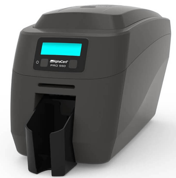 Impresoras de tarjetas de identificación seguras AlphaCard PRO 550, opción de impresión a doble cara, 300 dpi, codificación de banda magnética