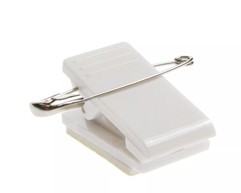 Plastic ID Crocodile Clip with Pin and Self-Adhesive Pad (Pack of 100) image