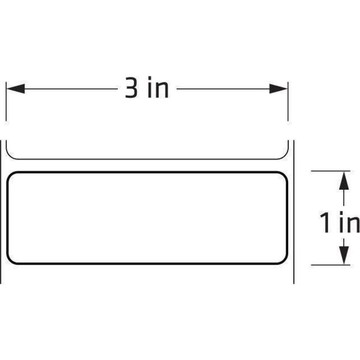 Duratherm II Labels (3.0 Inch x 1.0 Inch, 5333 Labels/Roll, 8 Rolls/Case)