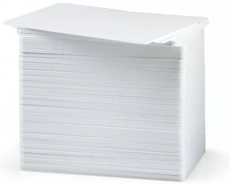 Zebra Premier 30 Mil Blank White Plastic Cards (Pack of 500)