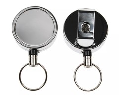 Chrome Heavy Duty Card Reel Key Ring - Pack of 50 image