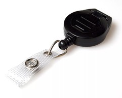 Black Card Reel With Strap Clip For Attaching - Pack of 50 image
