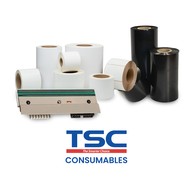 TSC, CONSUMABLES, PREMIUM DIRECT THERMAL PAPER LABEL FOR USE IN MOBILE PRINTERS, WHT, 4" X 4"  .75"CORE, PERMANENT ADHESIVE, 165 LABELS PER ROLL, 36 ROLLS PER CASE, PRICED PER CASE image