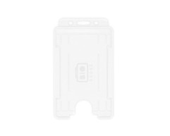 White Single-Sided Open Faced ID Card Holders - Portrait (Pack of 100) image