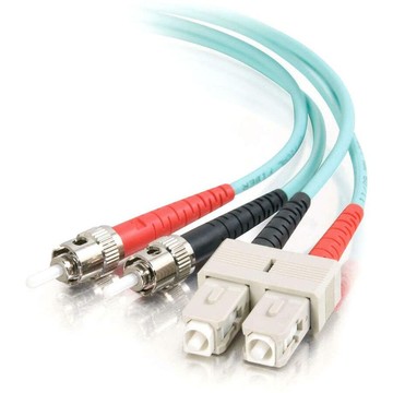 C2G 10 Gb Fiber Optic Duplex Patch Cable - 3.28 ft, Aqua