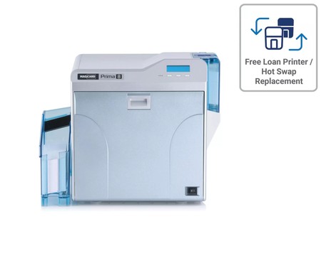 Imprimante de cartes d'identité Magicard Prima 8 Uno recto, retransfer, 300 dpi, certifiée FIPS 201, impression UV, impression sur les bords
