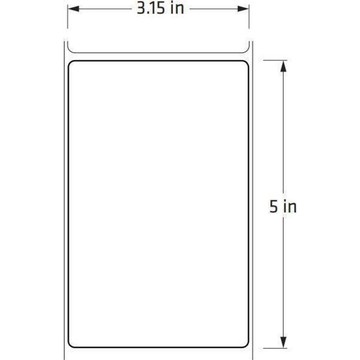 Duratherm II Direct Thermal Labels (3.15 in. x 5.0 in. - Perforated, 1,170 Labels-Roll, 4 Rolls-Case)