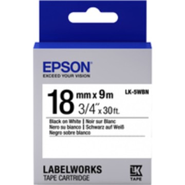 Epson Tape LK5WBN,  standard, Black on White 18mm, 9m