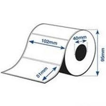 HIGH GLOSS LABEL DIE-CUT ROLL  SUPL 102MM X 51MM 610 LABELS