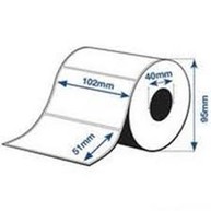 HIGH GLOSS LABEL DIE-CUT ROLL  SUPL 102MM X 51MM 610 LABELS image