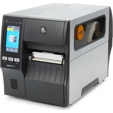 Imprimante industrielle Zebra ZT411 300dpi, Transfert thermique/thermique direct, Écran tactile couleur de 4,3 pouces, Découpeuse avec enrouleur de liner, Ethernet, Bluetooth 4.1, USB Host