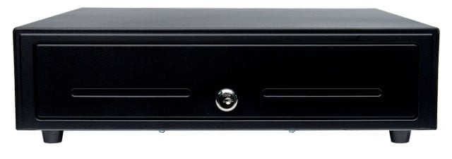 Cash Drawer, Black, 13Wx13D, Printer Driven, 4Bill-5Coin, 2 Media Slots, Cable Included