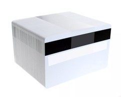 Blank White Plastic Cards with Lo-Co Magnetic Stripe & Signature Panel (Pack of 100) image
