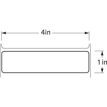 LABEL,4''X1'',DURATRAN II,4/CASE GLOSS POLY,5,333 labels/roll