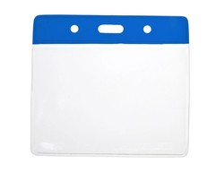 imagen de Soportes para Pases de Visitantes BlueShield Soporte para pase de visitante Azul oscuro, Vinilo, 91x65mm, Horizontal, 100