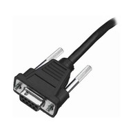 Cable: RS232, black, DB9 female, 2.9m (9.5´), straight, 5V external power image