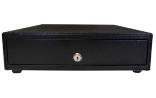 STAR MICRONICS, CASH DRAWER, CD4-1416BK48, CHOICE CASH DRAWER, BLACK, 14WX16D, PRINTER DRIVEN, 4BILL-8COIN, CABLE INCLUDED image