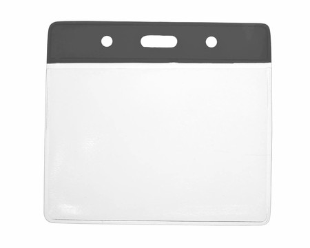 LC SecurePass Besucherpasshalter Vinyl, 91x65mm, Schwarzer Rand, Querformat, 100 Stück