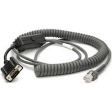 Zebra cable, RS232 Nixdorf, 12ft. (3.7m), coiled