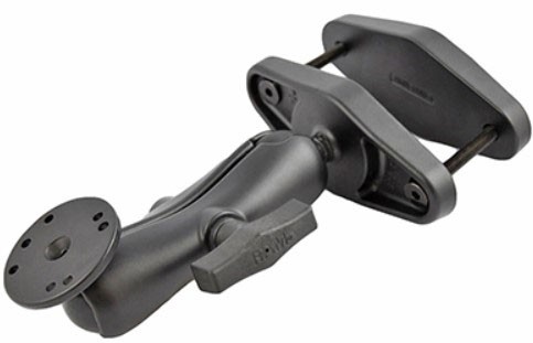 RAM, 4 INCH SQUARE POST CLAMP MOUNT WITH ROUND AMPS PLATE