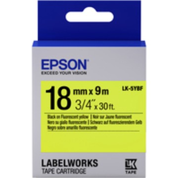 TAPE - LK5YBF FLUOR BLK/: Label Cartridge Fluorescent LK-5YBF Black...