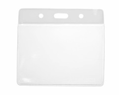 White Top Vinyl Visitor Pass Holders 91x65mm - Landscape (Pack of 100) image