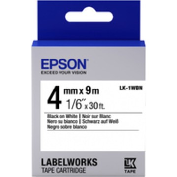 TAPE - LK1WBN STD BLK/WHT 4/9: Label Cartridge Standard LK-1WBN, 4m...