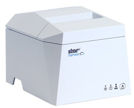 STAR MICRONICS, THERMAL PRINTER, TSP143IVUE GRY US,TSP100IV, CUTTER, USB-C, ETHERNET (LAN), CLOUDPRNT, ANDROID OPEN ACCESSORY (AOA), GRAY, ETHERNET AND USB CABLE, INT PS