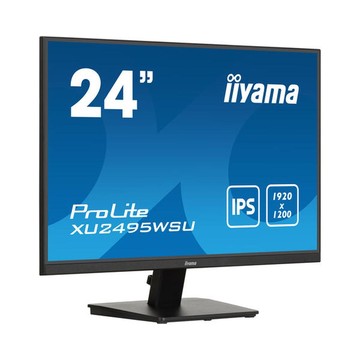 Monitor Iiyama ProLite XU2495WSU-B7 24.1", IPS, 1920 x 1200, 75Hz, USB-C, sin bordes en 3 lados
