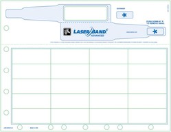 Zebra LaserBand 2 Advanced Wristband Labels Adult, Laser, Self-Laminating, White, Hole Punched, 1000 Sheets image