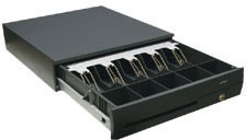 POSIFLEX, USE CR6310B, CASH DRAWER, CR6300, PRINTER-POWERED, 16.85 INCHES X 18.11 INCHES X 3.94 INCHES, SCRATCH-RESISTANT PAINT, BLACK, KEY 8019 image