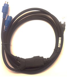 Connection cable, KBW, 2 m, straight, power supply connector, auto-host