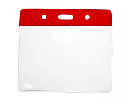 LC RedTop Portapases para Visitantes Rojo, Vinilo, 91x65mm, Horizontal, 100pcs