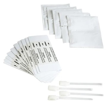 HDP8500 Cleaning Kit Includes: 4 cleaning swabs, 10 cleaning pads, 10 cleaning cards, and 3 alcohol cleaning cards