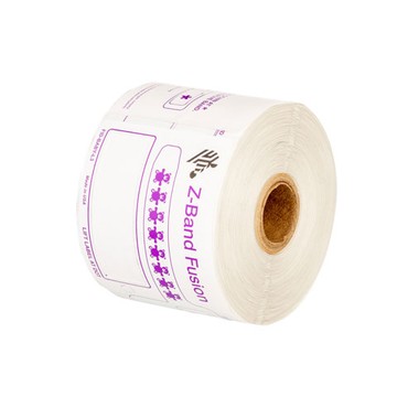 Zebra Z-Band Fusion Wristbands Pediatric, Self-laminating, Direct Thermal, Adhesive Closure, White, 200/roll