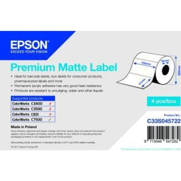 Epson label roll, normal paper, 102x51mm