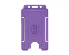 Purple Single-Sided Open Faced ID Card Holders - Portrait (Pack of 100) image