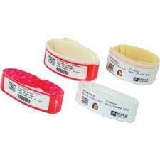 Zebra LaserBand PaperFlex Wristband Paper/PET, 1.5x11in, Laser, Hook & Loop Closure, Adult, White