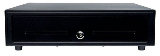 Cash Drawer, Black 16Wx16D, Printer Driven, 4Bill-8Coin for Canada, 2 Media Slots, Cable Included image