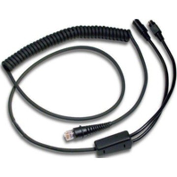 KBW cable for Honeywell 4600, KBW interface, Mini Din 6 pin m/f, length: 2.8 m (9.2 ft), coiled