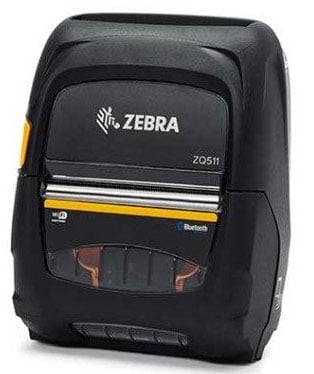 Imprimante RFID Mobile Zebra ZQ511 Thermique Directe, 3.15"/80mm, 203 dpi, 5 ips, Wi‑Fi/Bluetooth 4.1, Batterie Standard