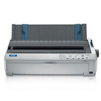 Epson - FX-2190II - Impact Dot Matrix Form Printer, 9-Pin, Wide-Carriage, 738 cps,  Parallel & USB, Light Gray