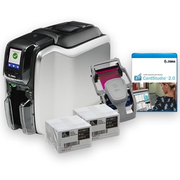 Zebra ZC300, 300dpi, two sided, USB, Ethernet, Magnetic Stripe, Software CardStudio