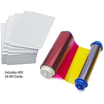 Zebra 106000-10L Media Kit (400 Cards + 400 YMCO Prints)