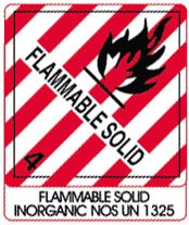 imagen de Etiquetas Warning WARNING-FLAMMABLE-SOLID-WITH-NOTE