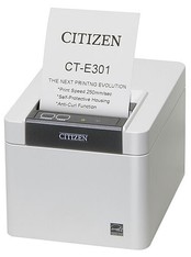 Citizen CT-E301 Thermal Receipt Printer Direct Thermal, Desktop, 250mm/s, USB, Serial and Ethernet, Disinfectant Ready image
