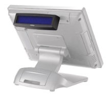 POSIFLEX, POST DISPLAY, 2 X 20 VFD, 9 MM CHARACTERS, USB, 300 MM POST AND BRACKET, POWER ADAPTER, BLACK image