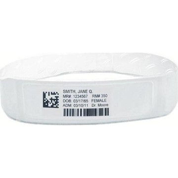 Pulsera Zebra SoftCare Baby Band, Sintética, 0.75x6in, Adhesivo permanente, HC100, 300/rollo, 6/caja