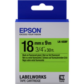 TAPE - LK5GBF FLUOR BLK/: Label Cartridge Fluorescent LK-5GBF Black...